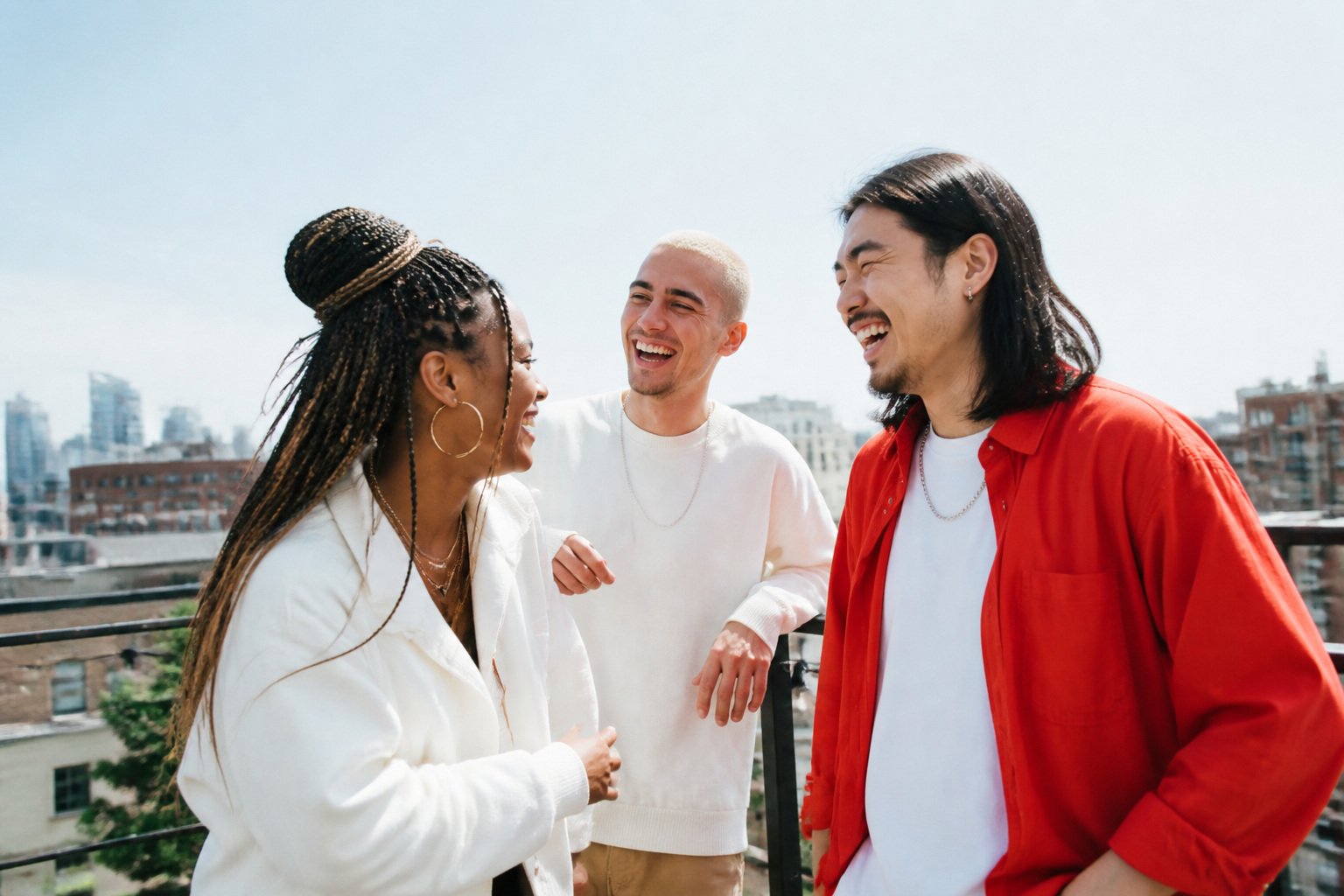 Friends spending time together outdoors with VYE